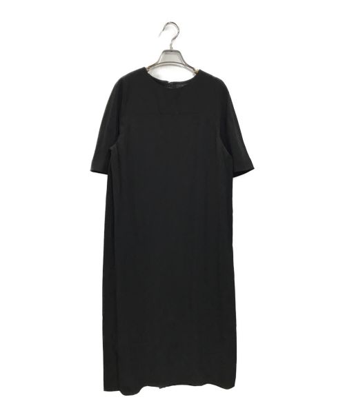 L'EQUIPE（レキップ）L'EQUIPE (レキップ) バックサテンIラインワンピース ブラック サイズ:40の古着・服飾アイテム