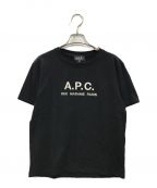 A.P.C.×FREAK'S STOREアーペーセー×フリークスストア）の古着「別注ロゴ刺繍TEE」｜ブラック