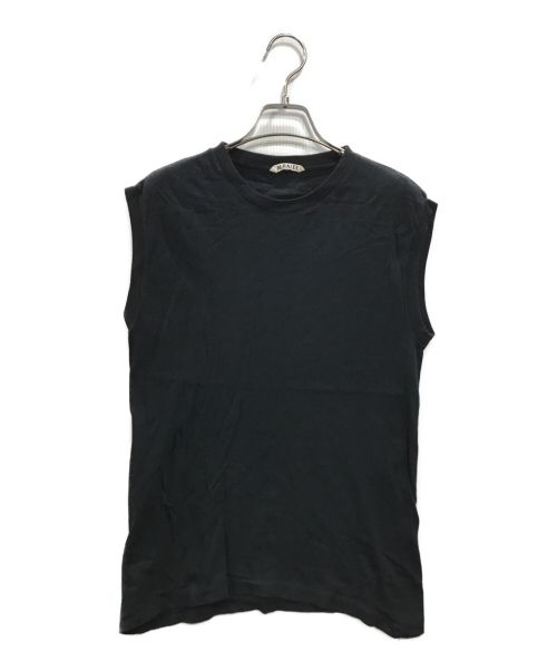 AURALEE（オーラリー）AURALEE (オーラリー) SEAMLESS CREW NECK SLEEVELESS ブラック サイズ:1の古着・服飾アイテム