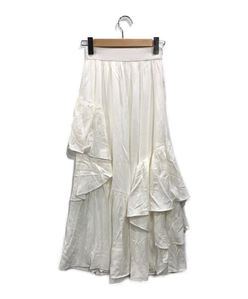 LILLIAN CARAT（リリアンカラット）LILLIAN CARAT (リリアンカラット) アシンメトリーティアードスカート ホワイト サイズ:1の古着・服飾アイテム