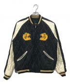 TAILOR TOYOテーラー東洋）の古着「Mid 1950s Style Velveteen Souvenir Jacket “EAGLE” × “JAPAN MAP”」｜グリーン×ブラック