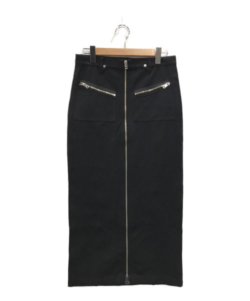 DIESEL（ディーゼル）DIESEL (ディーゼル) フロントジップロングスカート ブラック サイズ:31の古着・服飾アイテム
