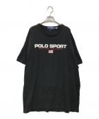 POLO SPORTポロスポーツ）の古着「ロゴプリントTシャツ」｜ブラック