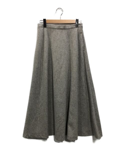 IENA（イエナ）IENA (イエナ) Sustaina Tweed フレアスカート グレー サイズ:40の古着・服飾アイテム