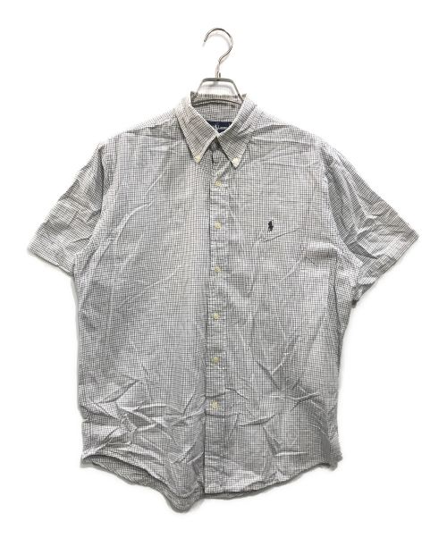 RALPH LAUREN（ラルフローレン）RALPH LAUREN (ラルフローレン) 90S チェックシャツ ホワイト×ネイビー サイズ:Mの古着・服飾アイテム