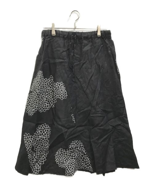 SOU・SOU（ソウソウ）SOU・SOU (ソウソウ) 京型友禅ロングスカート ブラック サイズ:Mの古着・服飾アイテム