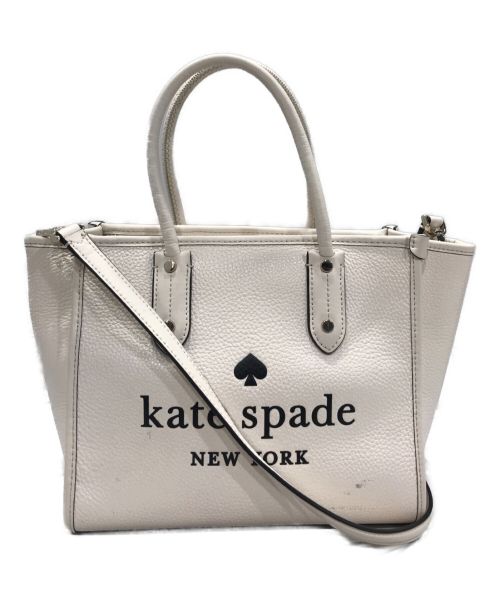 Kate Spade（ケイトスペード）Kate Spade (ケイトスペード) 2WAYバッグ アイボリーの古着・服飾アイテム
