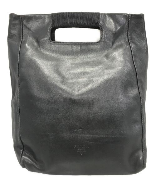 PRADA（プラダ）PRADA (プラダ) レザーミニハンドバッグ ブラックの古着・服飾アイテム