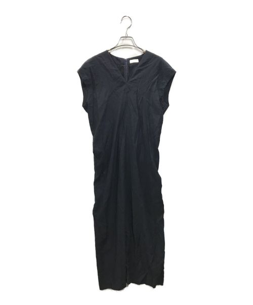 BALLSEY（ボールジィ）BALLSEY (ボールジィ) エンザイムツイル バックタックワンピース ブラック サイズ:36の古着・服飾アイテム