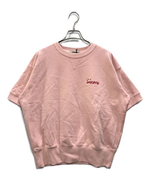 SINME（シンメ）SINME (シンメ) 半袖スウェットPO ピンク サイズ:Fの古着・服飾アイテム