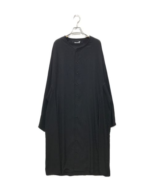 GROUND Y（グラウンドワイ）GROUND Y (グラウンドワイ) 23AW ULTIMA COTTON/CREPE de CHINE SIDE GUSSET CARDIGAN ブラック サイズ:3の古着・服飾アイテム