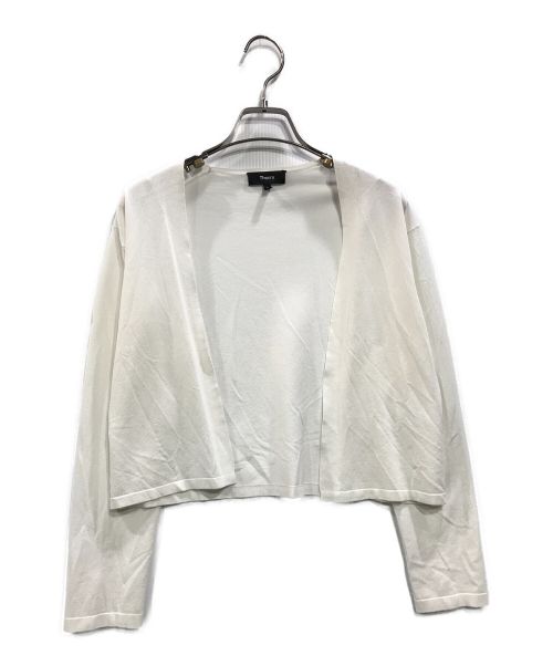 theory（セオリー）theory (セオリー) New Dress Up Compact Cardi ホワイト サイズ:Sの古着・服飾アイテム