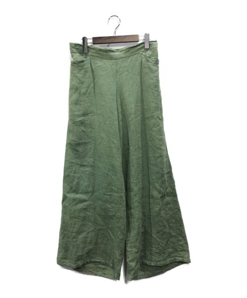 FLAX（フラックス）FLAX (フラックス) リネンイージーワイドパンツ グリーン サイズ:Sの古着・服飾アイテム