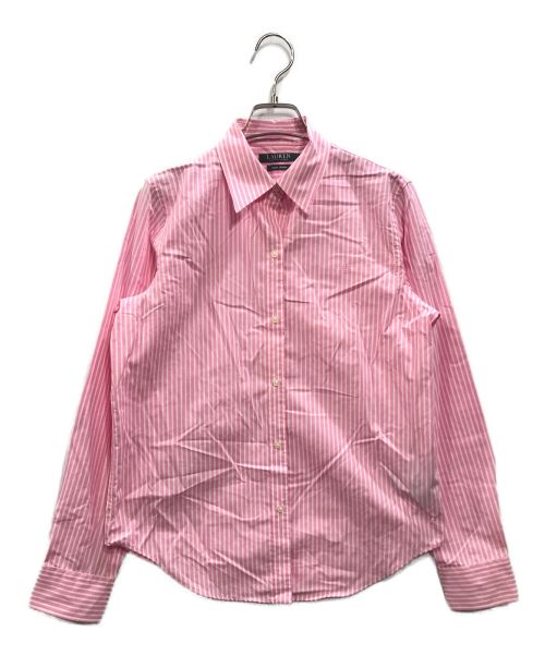 LAUREN RALPH LAUREN（ローレンラルフローレン）LAUREN RALPH LAUREN (ローレンラルフローレン) Pinstriped No-iron Shirt ピンク サイズ:Sの古着・服飾アイテム