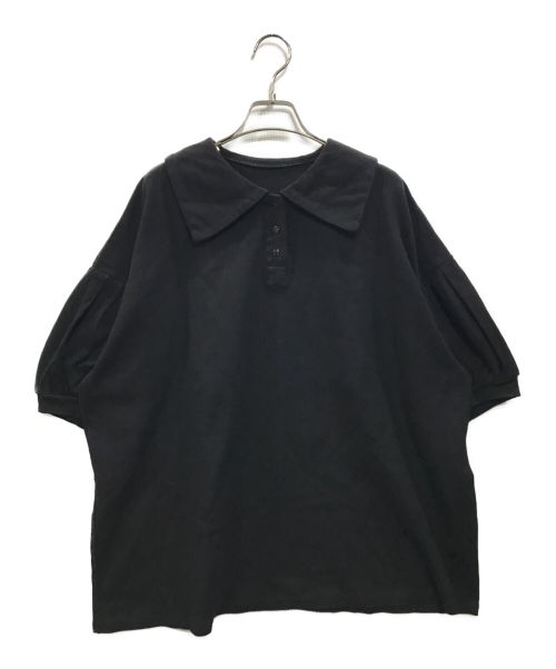 nest Robe（ネストローブ）nest Robe (ネストローブ) コットンサーフニット ポロシャツ ブラック サイズ:Fの古着・服飾アイテム
