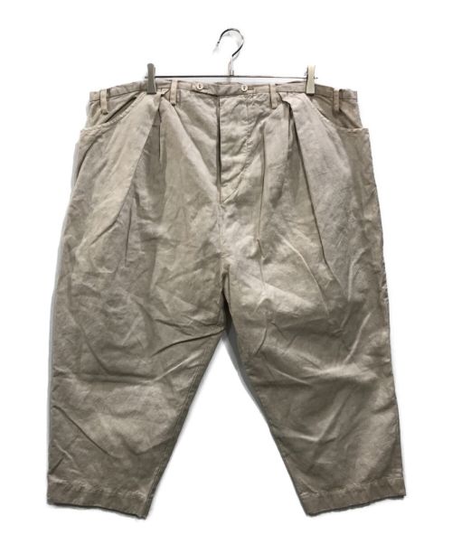 GASA*（ガサ）GASA* (ガサ) 灰色の人 変形パンツ コットンリネンワイドパンツ グレー サイズ:Fの古着・服飾アイテム