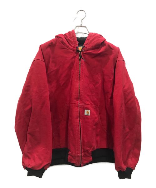 CarHartt（カーハート）CarHartt (カーハート) duck quilted flannel-lined active jacket レッド サイズ:2XLの古着・服飾アイテム