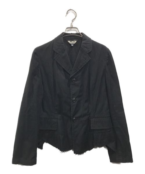 BLACK COMME des GARCONS（ブラック コムデギャルソン）BLACK COMME des GARCONS (ブラック コムデギャルソン) カットオフテーラードジャケット ブラック サイズ:Lの古着・服飾アイテム