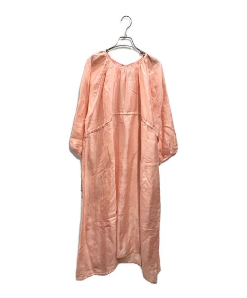 BUNON（ブノン）BUNON (ブノン) Back Button Dress シルクワンピース ピンク サイズ:Mの古着・服飾アイテム