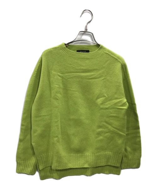 UNTITLED（アンタイトル）UNTITLED (アンタイトル) ウールカシミヤ クルーネックニット グリーンの古着・服飾アイテム