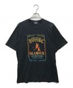 Hysteric Glamourヒステリックグラマー）の古着「WHISKY LABEL刺繍 Tシャツ」｜ブラック