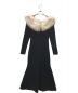ROYAL PARTY (ロイヤルパーティ) オフショルファーロングニットドレス ブラック サイズ:F：7800円