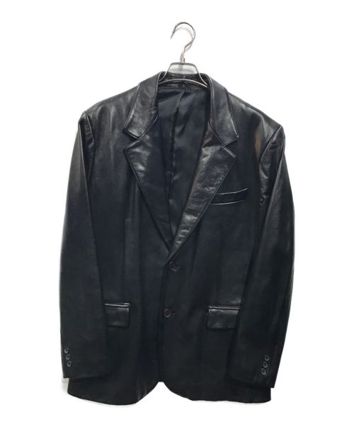 Circle（サークル）Circle (サークル) 古着レザーテーラードジャケット ブラック サイズ:Lの古着・服飾アイテム