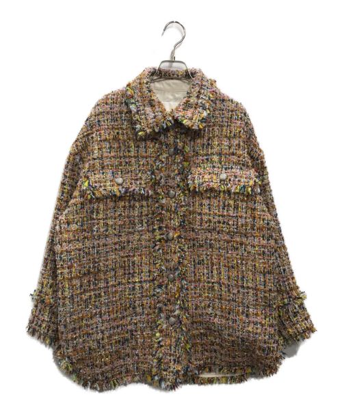 Whim Gazette（ウィムガゼット）Whim Gazette (ウィムガゼット) MIXツイードシャツジャケット(ミックスツイードシャツジャケット) マルチカラー サイズ:FREEの古着・服飾アイテム