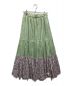 sara mallika（サラマリカ）の古着「Cotton Double Flower Print Skirt(コットンダブルフラワープリントスカート)」｜グリーン×ラベンダー