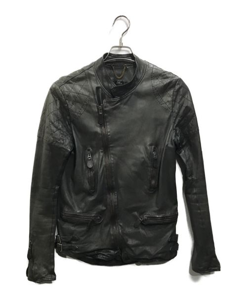 sisii（シシ）sisii (シシ) レザーライダースジャケット ブラック サイズ:Sの古着・服飾アイテム