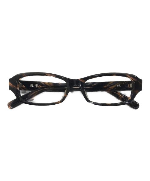金子眼鏡（カネコメガネ）金子眼鏡 (カネコメガネ) 伊達眼鏡 ブラウンの古着・服飾アイテム