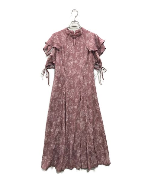 LILLIAN CARAT（リリアンカラット）LILLIAN CARAT (リリアンカラット) トワルドジュイスクエアスリーブワンピース ピンク サイズ:1の古着・服飾アイテム