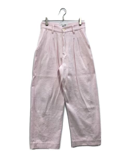 mii EN FETE（フメイ）mii en fete (フメイ) タックワイドパンツ ピンク サイズ:3の古着・服飾アイテム