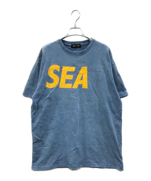 WIND AND SEA（ウィンダンシー）WIND AND SEA (ウィンダンシー) 23SS CRACK-P-DYE S/S Tee クラックプリントTEE ブルー サイズ:Lの古着・服飾アイテム