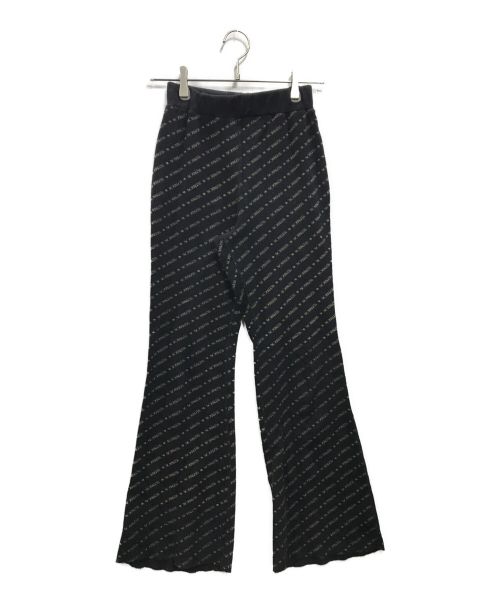 NOUNLESS（ナウンレス）NOUNLESS (ナウンレス) PARADE LOGO PANTS ブラック サイズ:2の古着・服飾アイテム