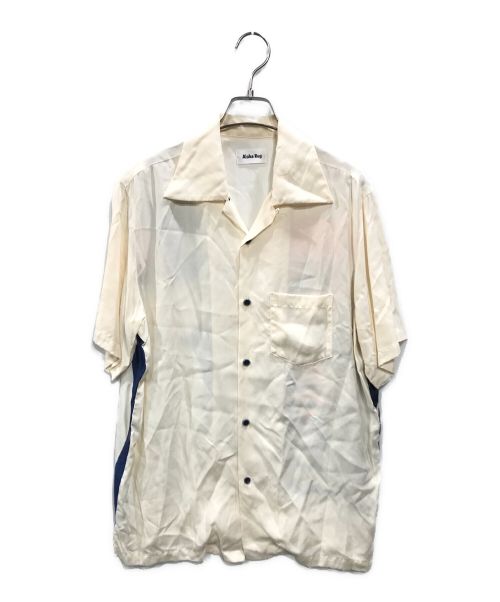 ALOHA RUG（アロハラグ）ALOHA RUG (アロハラグ) Takeru Amano 真夏のマーメード オープンカラーシャツ ベージュ サイズ:Mの古着・服飾アイテム