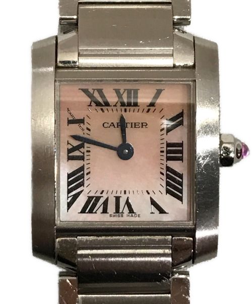 Cartier（カルティエ）Cartier (カルティエ) タンクフランセーズSM 腕時計 ピンクシェルの古着・服飾アイテム