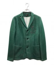 KOLOR (カラー) 刺繍テーラードジャケット グリーン サイズ:3