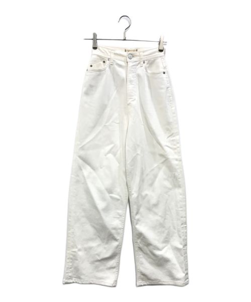 YANUK（ヤヌーク）YANUK (ヤヌーク) ルーズストレート JOAN ホワイト サイズ:22の古着・服飾アイテム