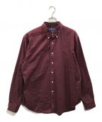 RALPH LAURENラルフローレン）の古着「90S ボタンダウンシャツ ビッグシャツ」｜ワインレッド