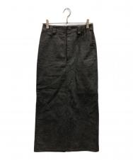 AURALEE (オーラリー) WASHED HARD TWIST CANVAS SKIRT グレー