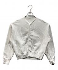 LOEFF (ロエフ) コットン裏毛スウェット カーディガン ホワイト サイズ:F