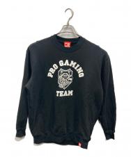 Crazy Raccoon (クレイジーラクーン) プリントスウェット ブラック サイズ:SIZE XL
