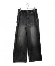 EVISU (エヴィス) 刺し子猫大黒デニムパンツ グレー サイズ:SIZE 26