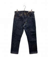 THREE KINGDOMS OVERALLS CO (スリーキングダムズ オーバーオールズ コー) NATURAL INDIGO SELVEDGE DENIM PANTS RELAX TAPERED インディゴ サイズ:3