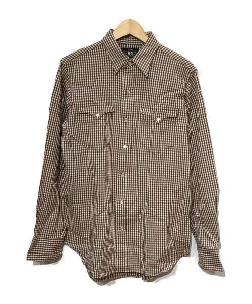 RRL（ダブルアールエル）RRL (ダブルアールエル) チェックシャツ ブラウン サイズ:Sの古着・服飾アイテム