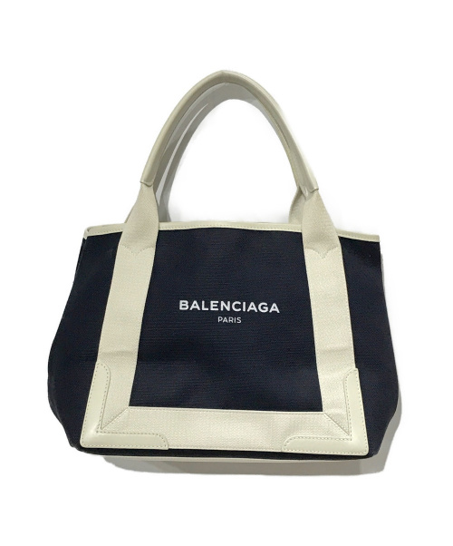 BALENCIAGA（バレンシアガ）BALENCIAGA (バレンシアガ) キャンバスバッグ ネイビーの古着・服飾アイテム
