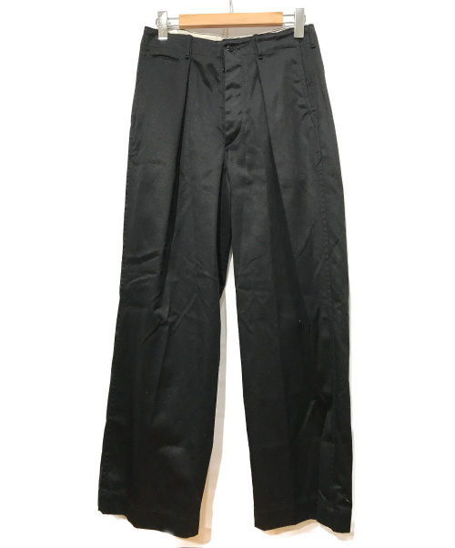 MARKAWARE（マーカウェア）MARKAWARE (マーカウェア) ワイドチノパン ブラック サイズ:2の古着・服飾アイテム