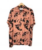 Aloha Blossom（アロハブロッサム）の古着「オープンカラーシャツ」｜ピンク