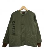 GANGSTERVILLE（）の古着「719 - QUILTED JACKET」｜オリーブ